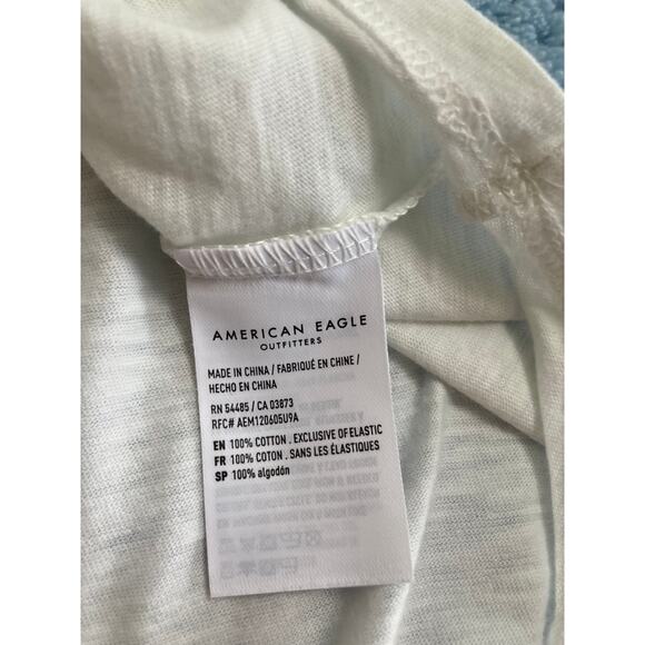 NWT American Eagle Outfitters White Crop Top shirt Size M - Picture 7 of 9